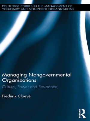 cover image of Managing Nongovernmental Organizations